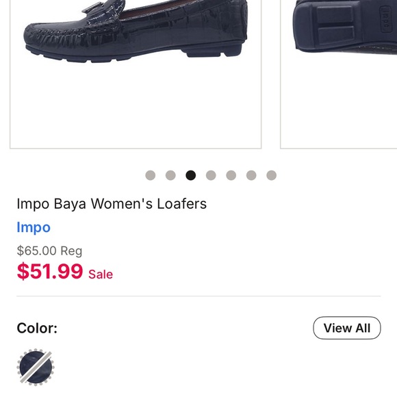 Navy Impo Baya Loafers with Buckle Detail - Picture 9 of 12